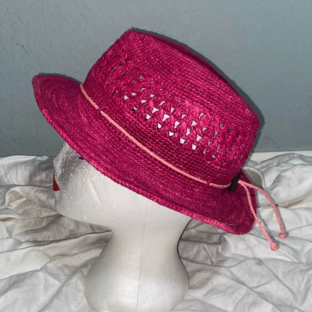 Nwot RARE Jaden Rael Madagascar 100 % raffia hat fedora style